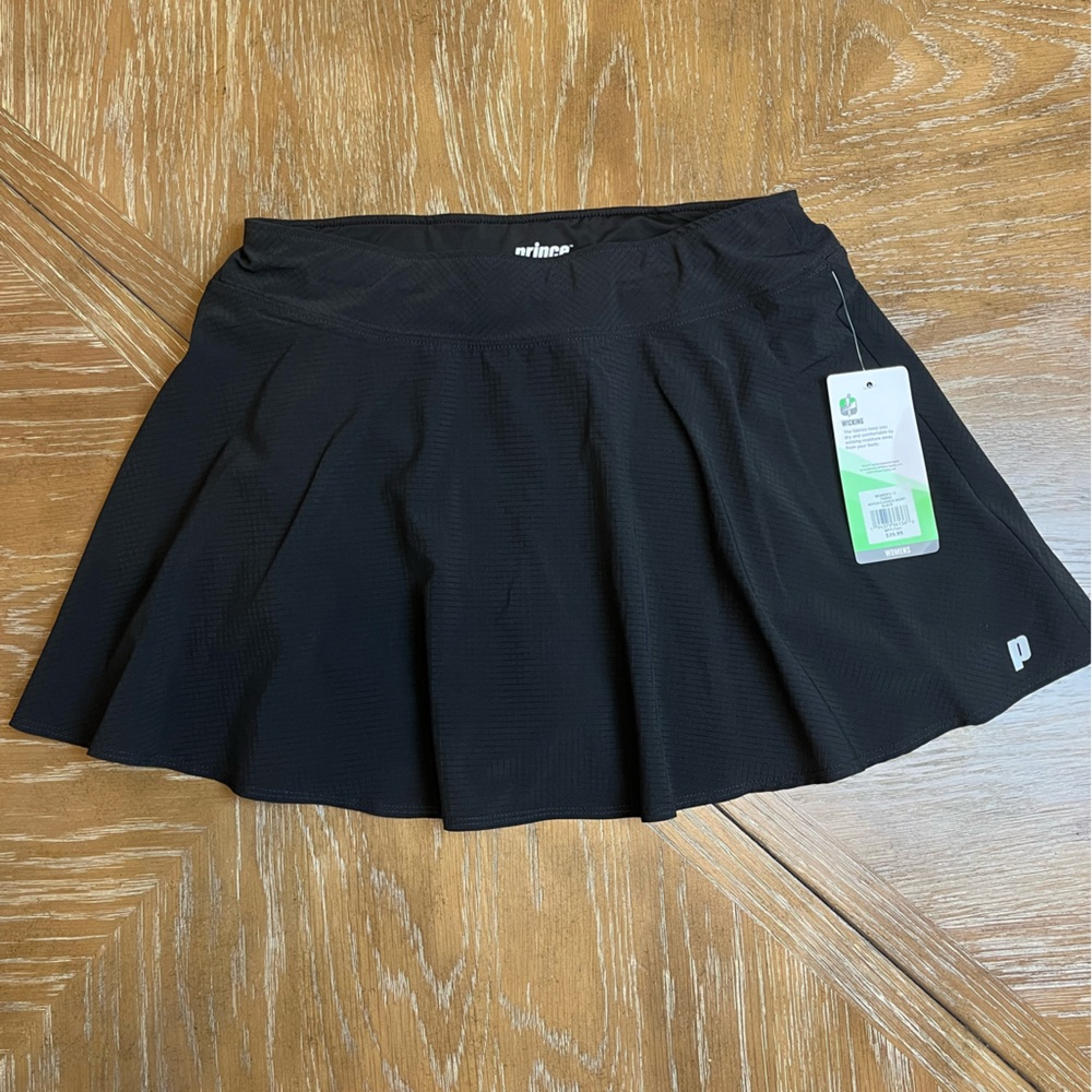 Prince black tennis skirt